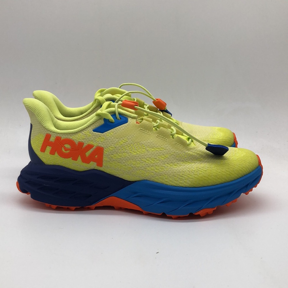 Hoka Y SpeedGoat 5 Youth Green/Blue/Orange 1134470 CGVO New with box No Lid - Picture 3 of 6